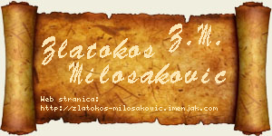 Zlatokos Milošaković vizit kartica